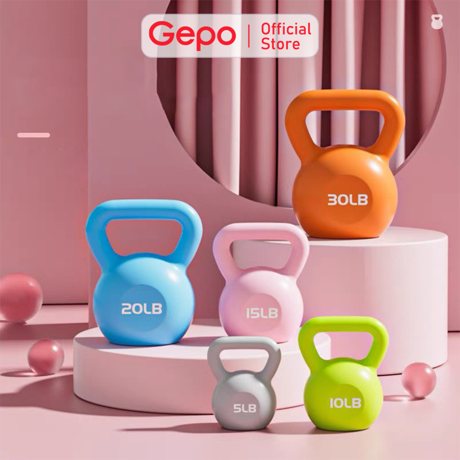 Tạ Ấm Tạ Bình Vôi Tập Mông Chân Đùi Cho Nữ Tại Nhà GEPO 15LB (6.9Kg)