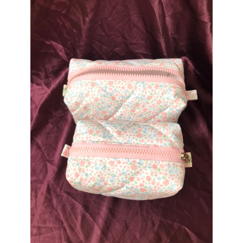 Hộp bút/ Pouch đựng mỹ phẩm hoa hồng baby
