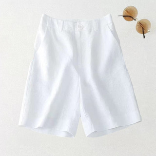 Quần đùi ống rộng linen premium cao cấp, cạp thun ngang eo - Linen Short