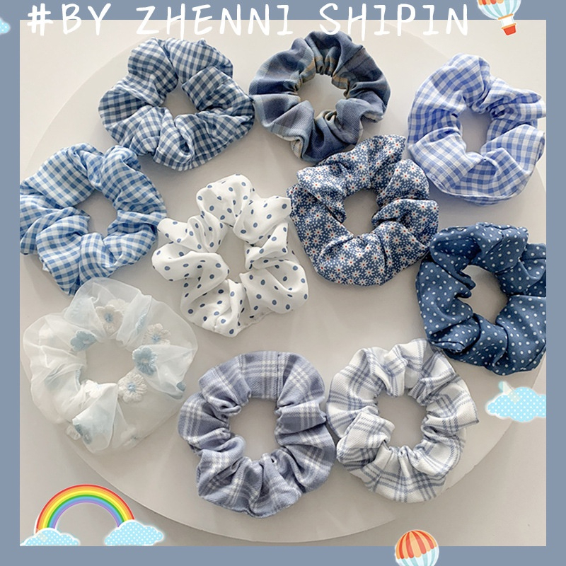 Dây buộc tóc scrunchies màu pastel trơn cao cấp iLita set cột tóc dễ thương sang trọng