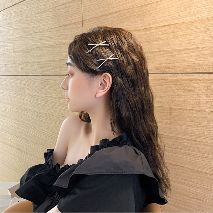 Kẹp tóc mái đính đá iLita cặp bấm mái nữ đẹp vintage Hàn Quốc dễ thương màu trơn hottrend 2023