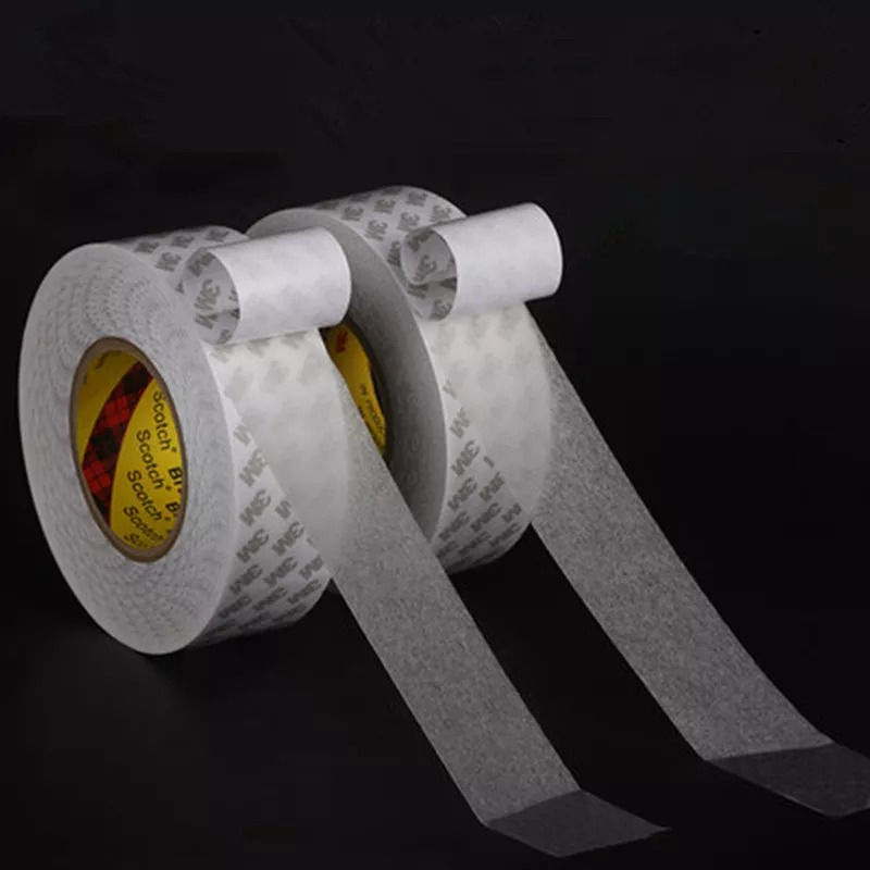 Băng dính 2 mặt vỏ giấy TRẮNG bản ngang 2mm