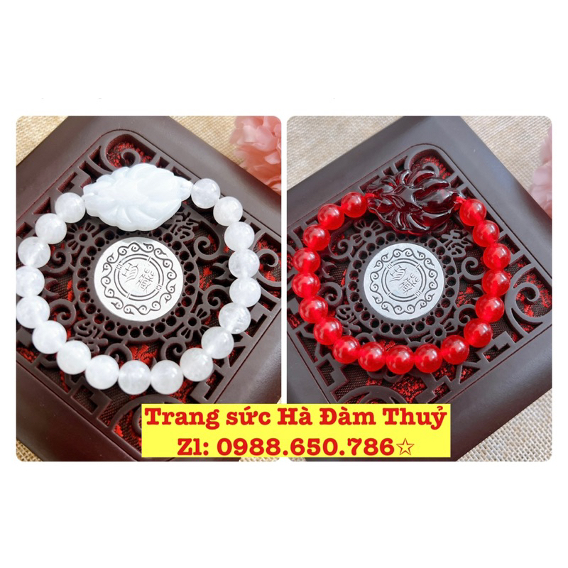 HOT  Vòng tay Hồ Ly Chúa Size 8 ly - TẶNG kèm hộp + Hạt + Dây sâu dự phòng 🥰🍀🍃