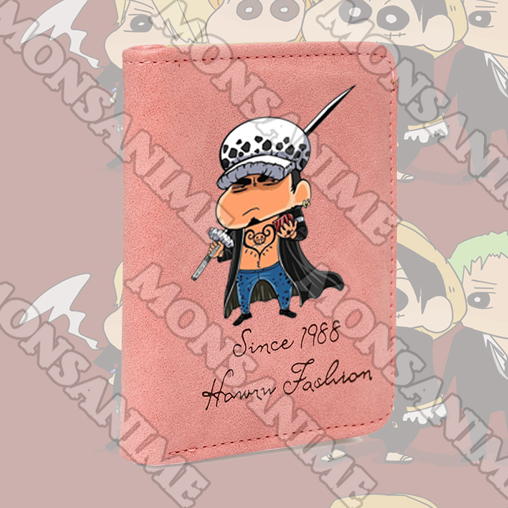 Ví Da cầm tay nam nữ SHIN CẬU BÉ BÚT CHÌ ver luffy hải tặc in hình tiện lợi anime chibi