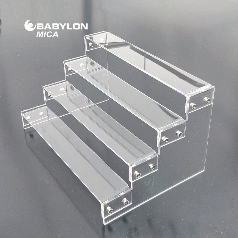 Kệ Mica Trưng Bày Mô Hình Sản Phẩm Nhiều Tầng Bậc Thang