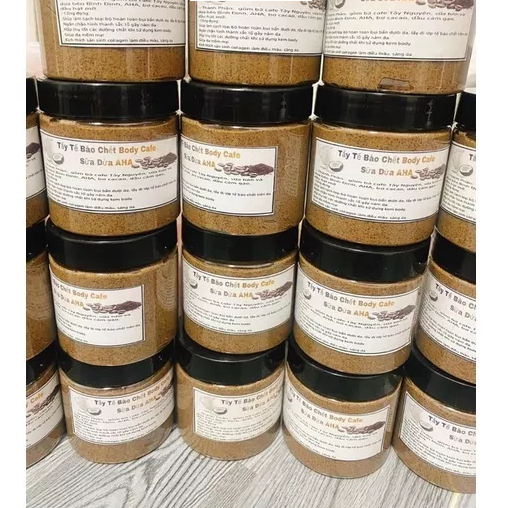 Tẩy da chết body cafe sữa dừa có hạt cà phê 250g