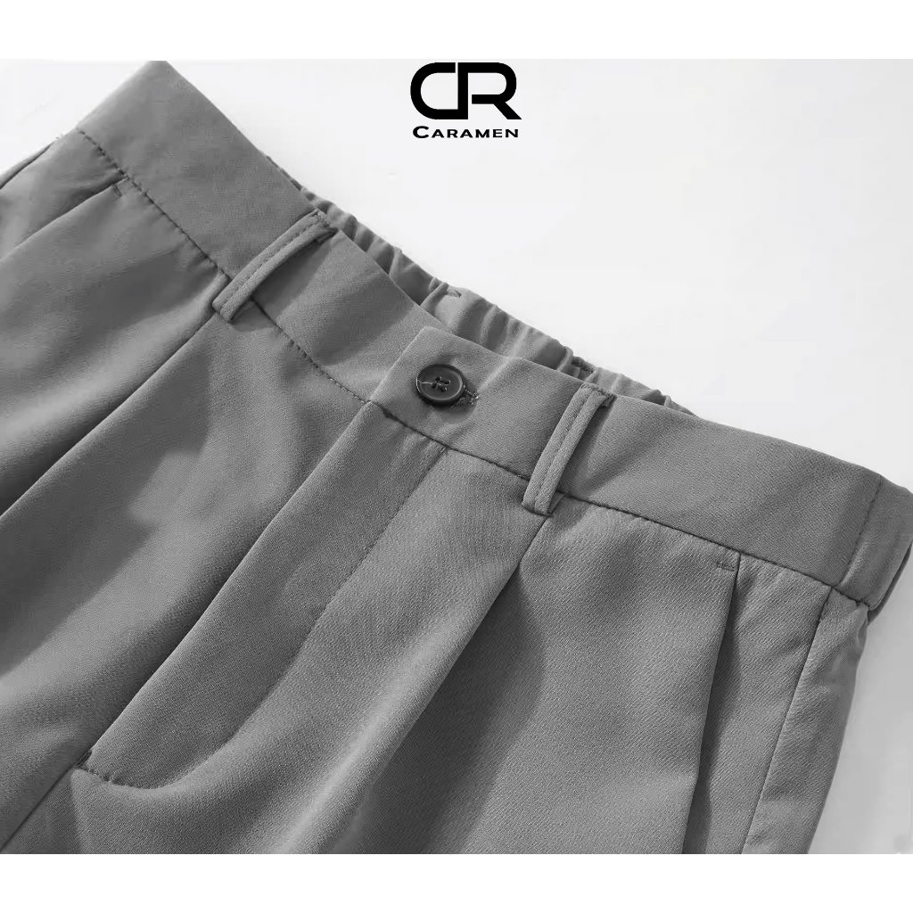 Quần Short Âu Nam CARAMEN From Trên Gối Trẻ Trung, Phối Cạp Chung Phía Sau ,Vải Trượt Chéo Mềm Mát