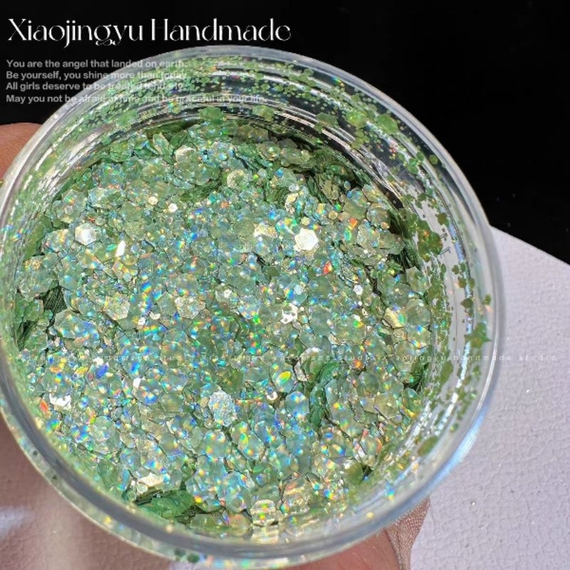 Kim tuyến nhũ ánh hologram nhiều màu làm tranh cát chảy lót ly cát chảy