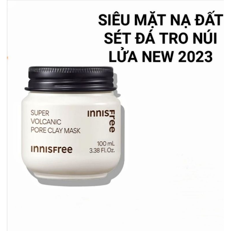 (Mẫu Mới 2023) SIÊU MẶT NẠ CHĂM SÓC LỖ CHÂN LÔNG INNISFREE SUPER VOLCANIC PORE CLAY 2X 100ML