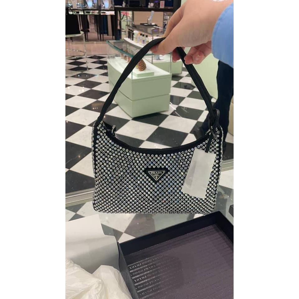 TÚI PRADA KẸP NÁCH BLING SZ22