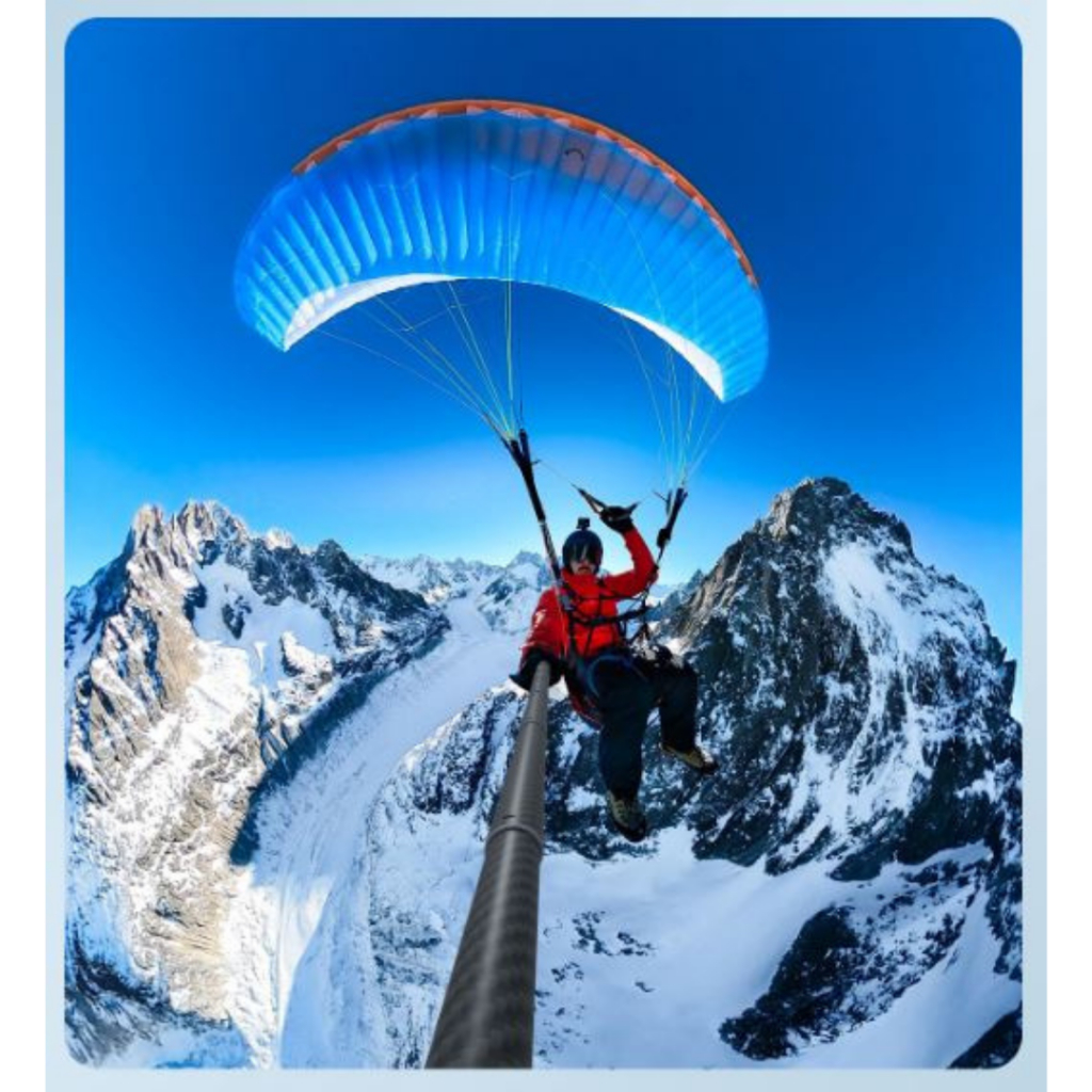 Gậy 3M Telesin Carbon fiber tàng hình dành cho Insta360 , Actioncam, Gopro, cực kì chắc chắn góc quay độc đáo