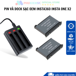 Pin và dock sạc dành cho insta360 one x2 x3 - pin insta360 one x2 x3 oem