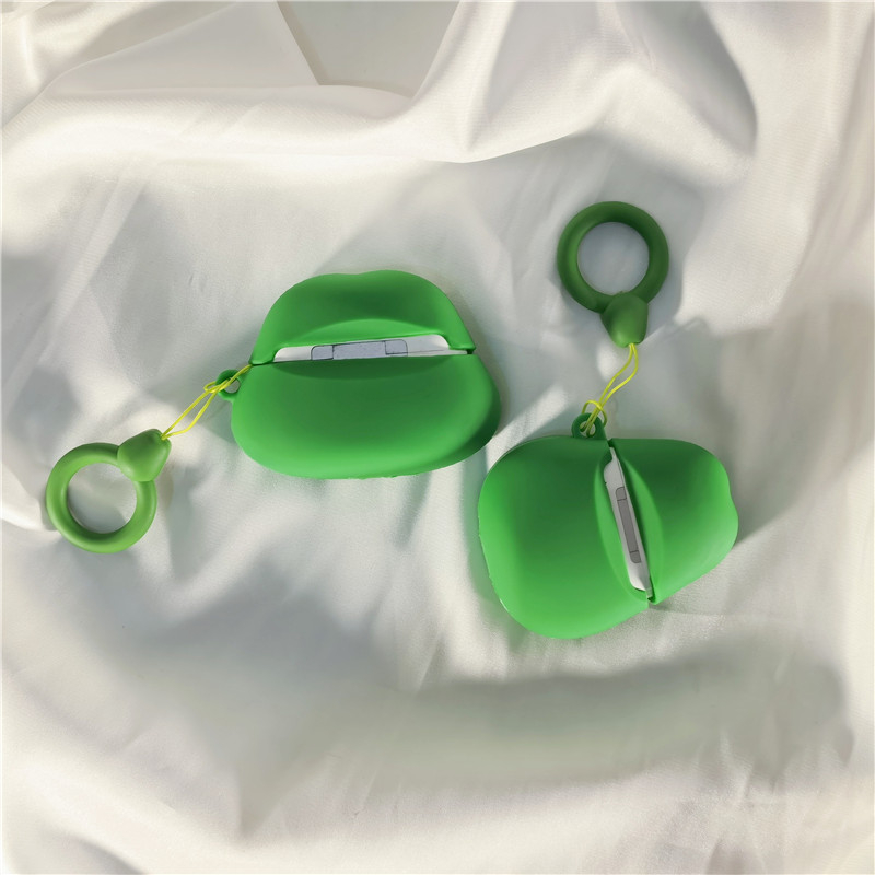 Vỏ bảo vệ tai nghe bluetooth Airpods bằng Sillicone dẻo, ốp Case cute, Airpods 2/pro - NUTACASE - BƠ XANH