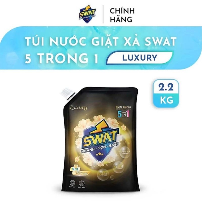 Nước giặt xả 5 trong 1 SWAT hương nước hoa công nghệ lưu hương 48h