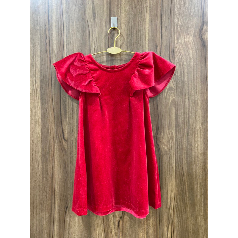 Thanh lý pass đầm váy nhung HM Auth chính hãng mua tại store có nhũ lấp lánh bé gái 2-3 tuổi Tết Noel Xmas mới 99%