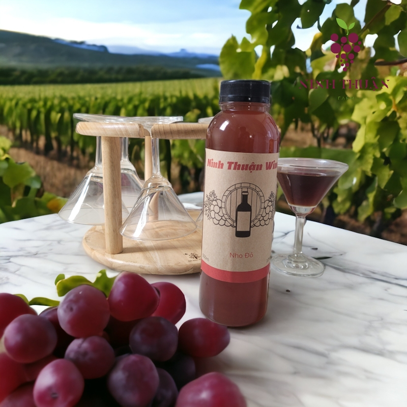 Nước nho đỏ Ninh Thuận lên men tự nhiên chai nhựa 500ml