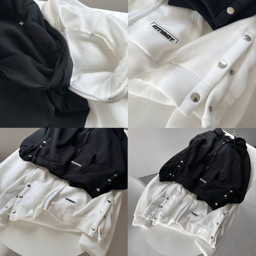 Áo Hoodie họa tiết cúc bẩm sườn hàng đẹp 1kg
