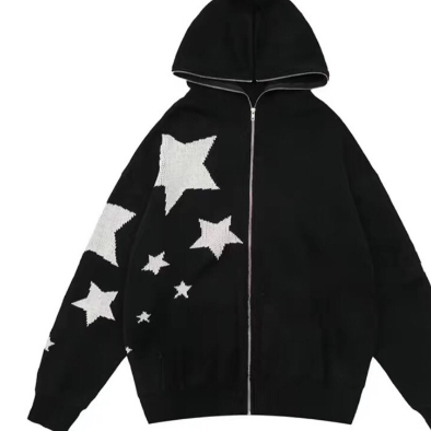 Áo Hoodie Dollcce Bản sao nửa con đường khóa kim loại hàng 2 lớp