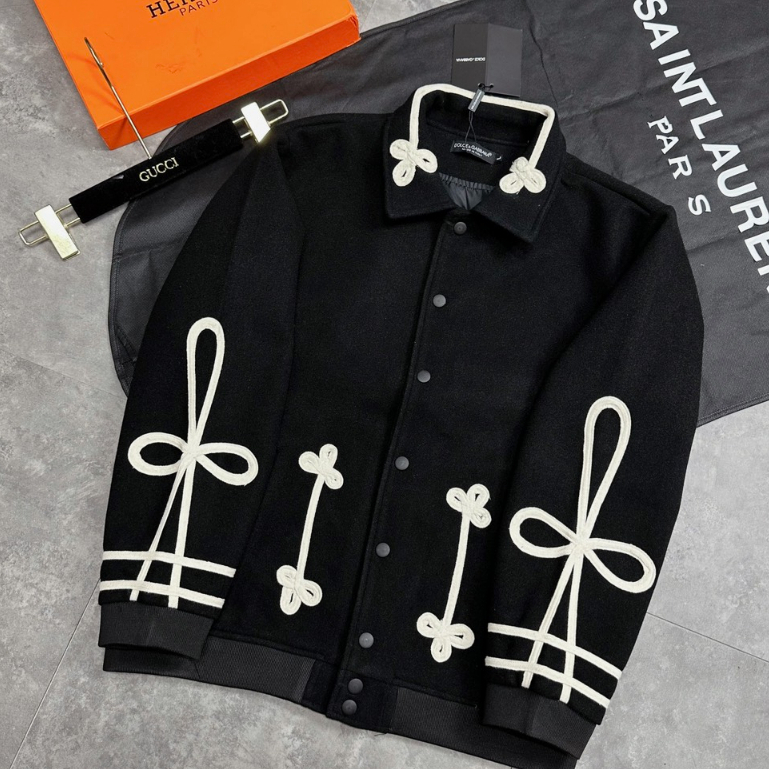 Áo Bomber Họa tiết dây sang trọng chất dạ đẹp mã mới Neww 2024