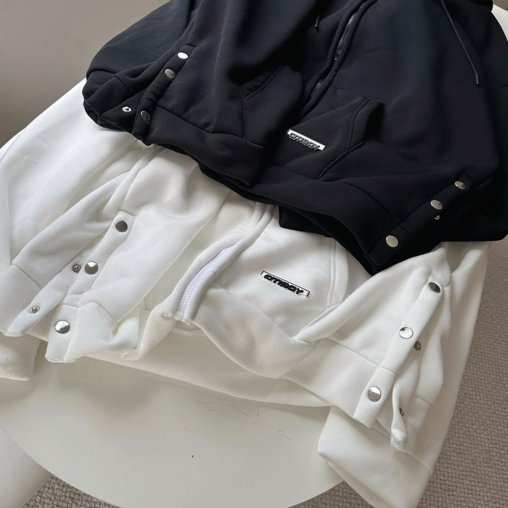 Áo Hoodie họa tiết cúc bẩm sườn hàng đẹp 1kg