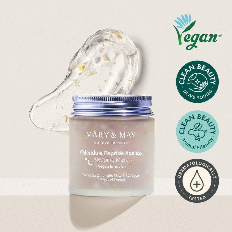 SN0595- Mặt nạ ngủ Mary&May Vegan Calendula Peptide Ageless Sleeping Mask 110g