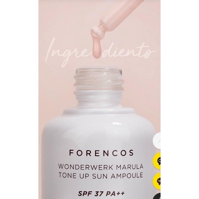 Serum Dưỡng Trắng Chống Nắng Da Forencos Wonderwerk Marula Tone Up Sun Ampoule SPF37 PA++