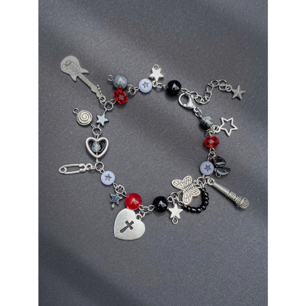 JOMÉ NANA_INSPIRED BRACELET_Vòng tay handmade bằng thép không gỉ phong cách grunge, y2k