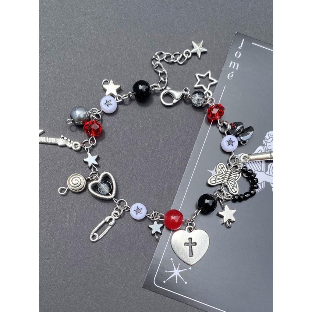 JOMÉ NANA_INSPIRED BRACELET_Vòng tay handmade bằng thép không gỉ phong cách grunge, y2k