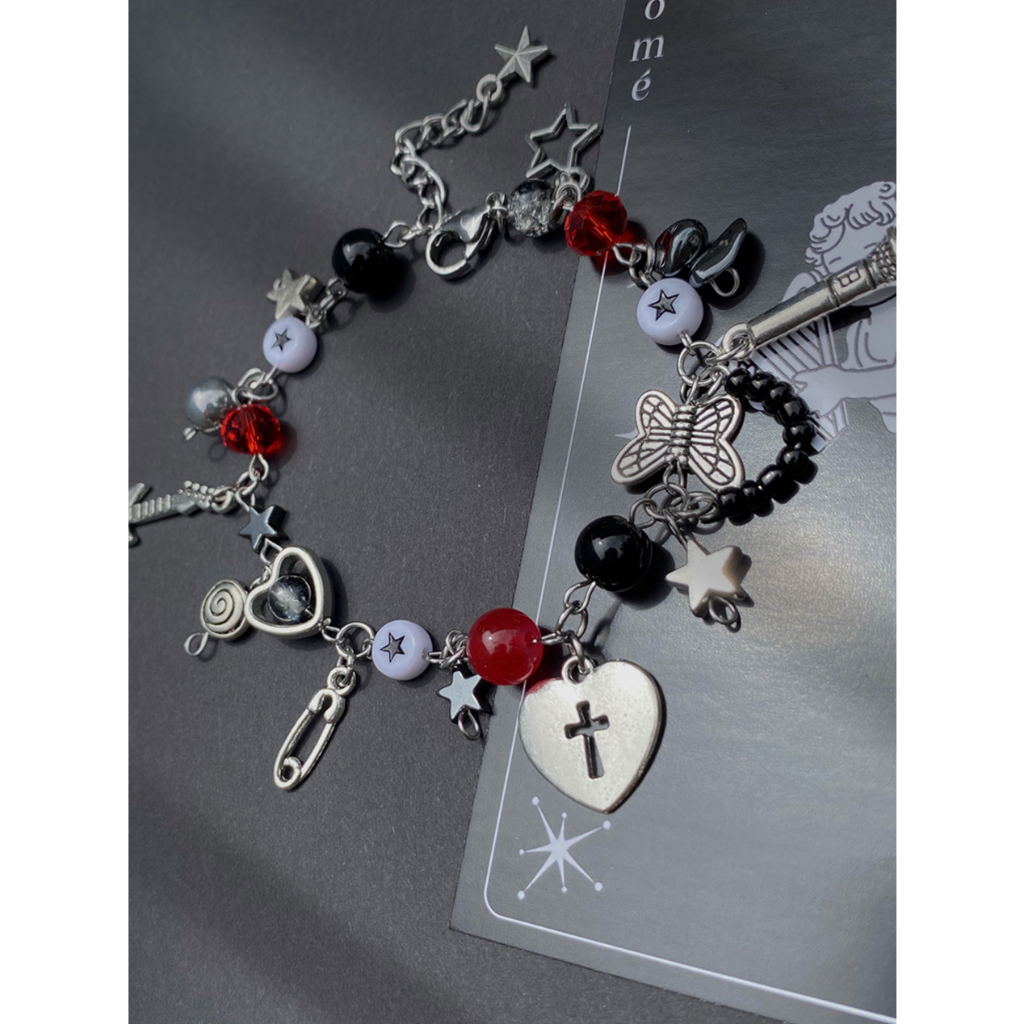 JOMÉ NANA_INSPIRED BRACELET_Vòng tay handmade bằng thép không gỉ phong cách grunge, y2k