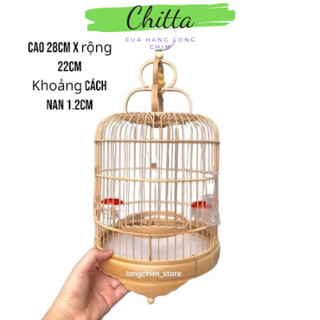 Lồng khuyên lùn lồng nuôi chim khuyên lồng khuyên giá rẻ chất liệu trúc đỏ size 22x22