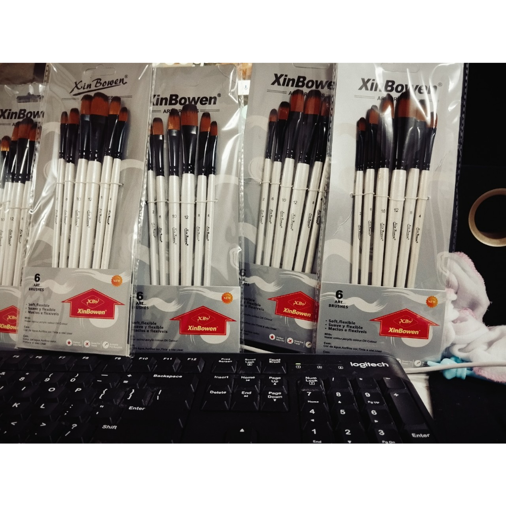 Bộ bút vẽ, cọ vẽ đầu oval hot