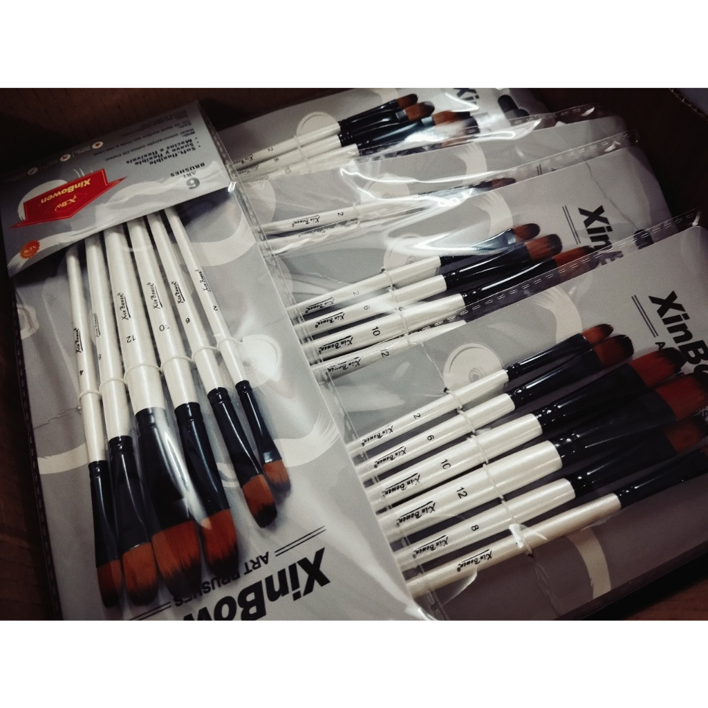 Bộ bút vẽ, cọ vẽ đầu oval hot