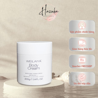 Kem body trắng da weilaiya 200gr cấp ẩm dưỡng trắng da nâng tone white tone up body cream spf30 pa+++ chính hãng