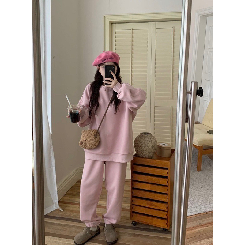 Set nỉ ulzzang dày dặn cho mùa Đông