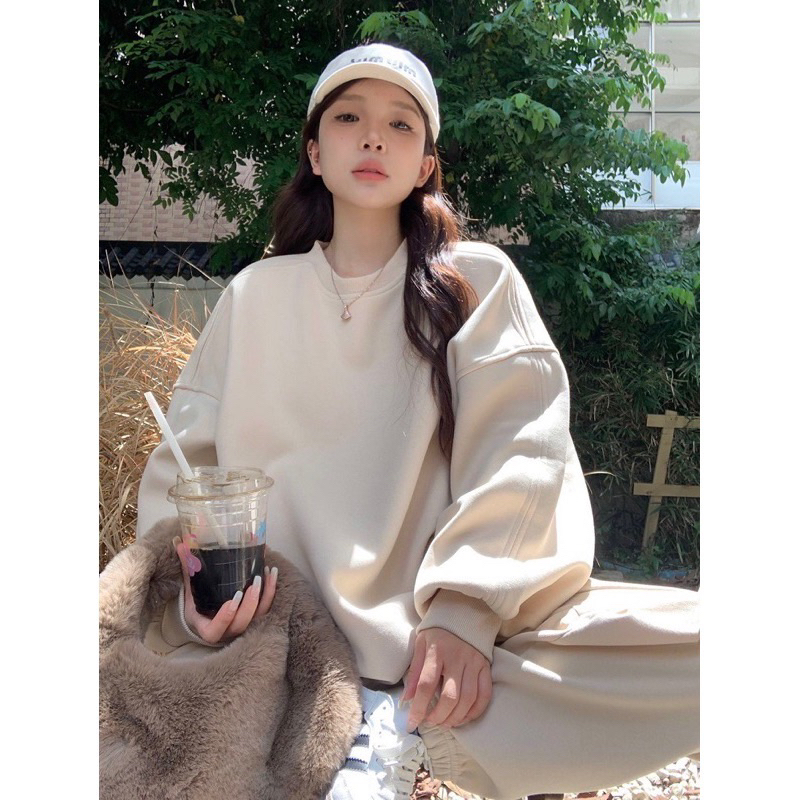 Set nỉ ulzzang dày dặn cho mùa Đông