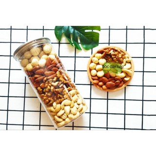 Mix 4 hạt Siêu Maccca Hộp 500g Rang Mộc Không Đường
