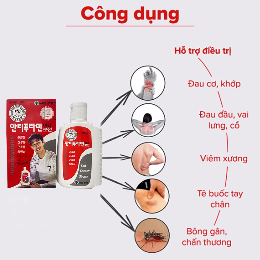 Dầu xoa nóng Antiphlamine 100ml (Sản phẩm nhập khẩu).