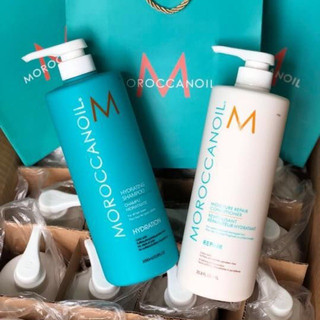 Moroccanoil - cặp dầu gội dầu xả dưỡng ẩm sâu phục hồi tóc hư tổn moroccanoil 1000ml