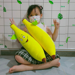[TẶNG GẤU BÔNG COCA] GẤU BÔNG QUẢ CHUỐI 55CM CAO CẤP VẢI MỊN DÙNG LÀM GỐI ÔM CHO BÉ 1 TUỔI