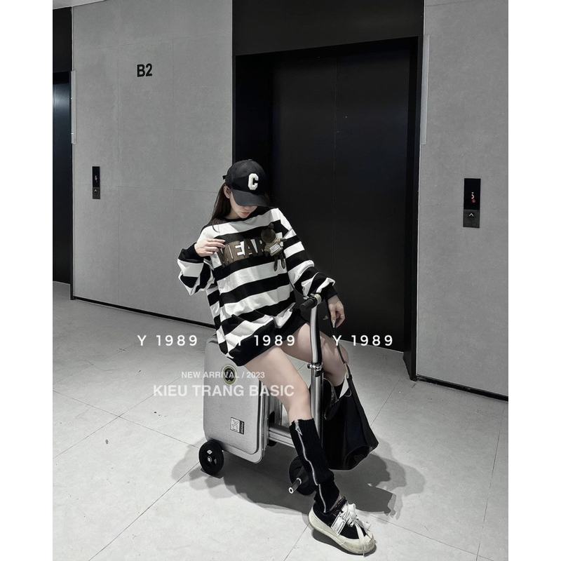 Áo Nỉ Kẻ Hình Gấu QC L1