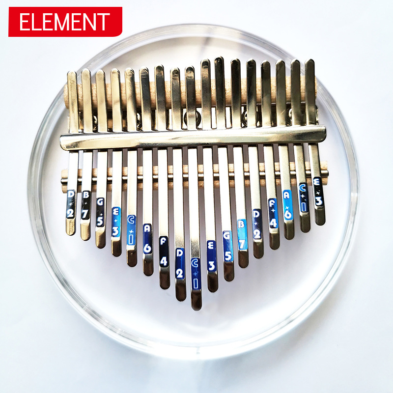 Đàn kalimba Elemen trong suốt pha lê hình oval mặt trăng siêu cute mừng Trung thu tặng búa chỉnh âm