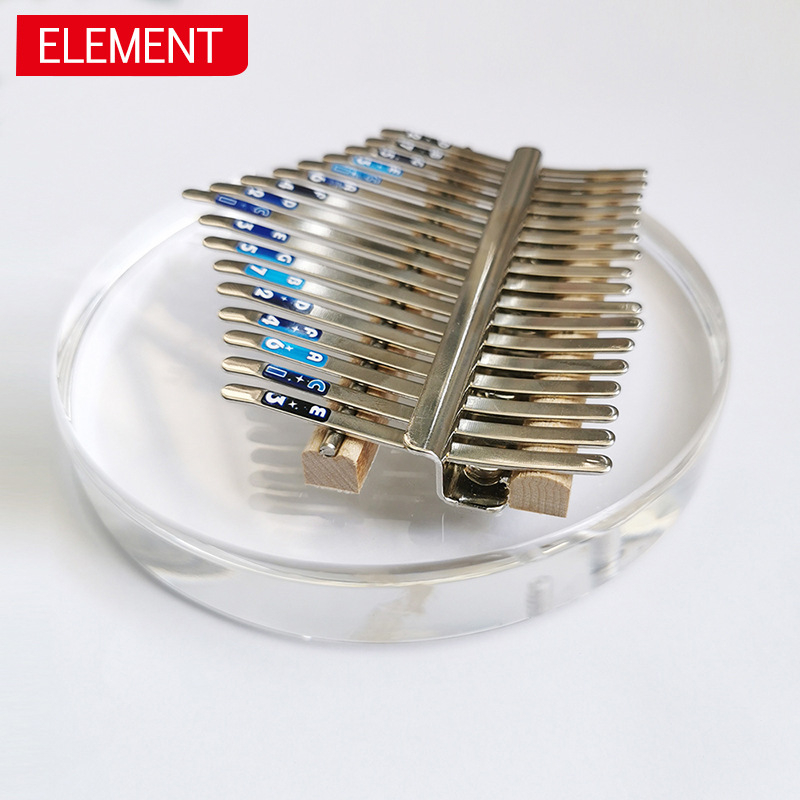 Đàn kalimba Elemen trong suốt pha lê hình oval mặt trăng siêu cute mừng Trung thu tặng búa chỉnh âm