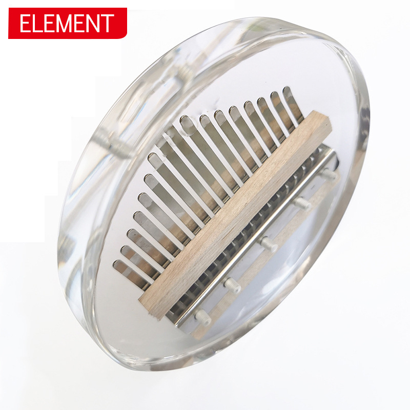 Đàn kalimba Elemen trong suốt pha lê hình oval mặt trăng siêu cute mừng Trung thu tặng búa chỉnh âm