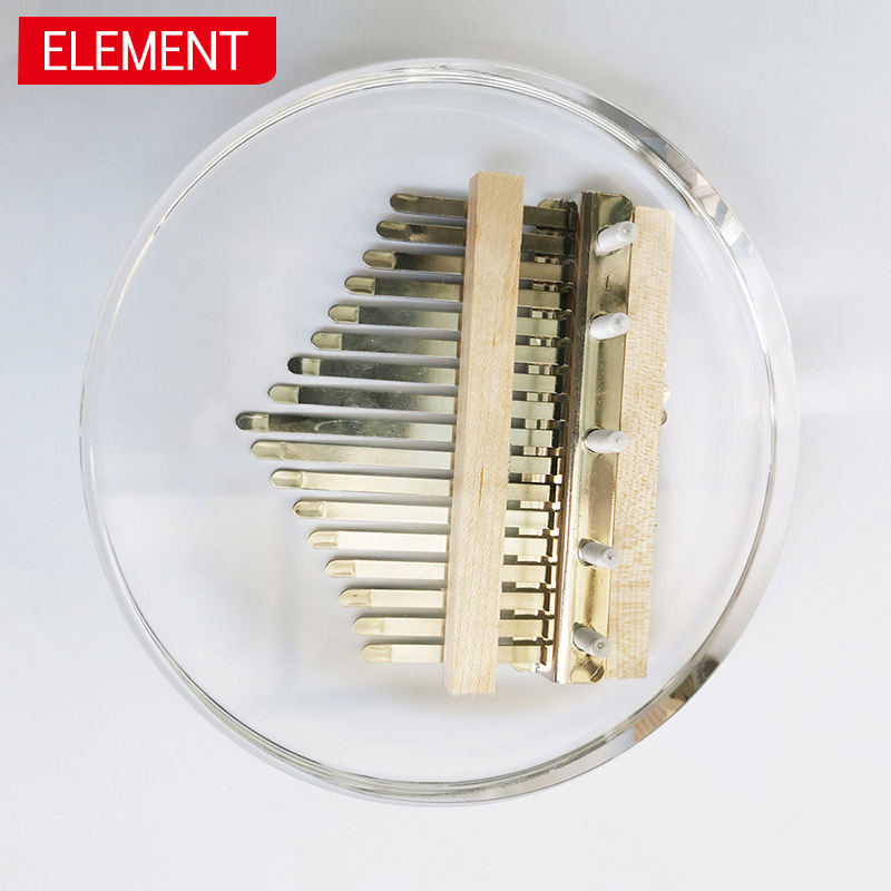 Đàn kalimba Elemen trong suốt pha lê hình oval mặt trăng siêu cute mừng Trung thu tặng búa chỉnh âm