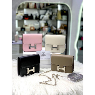 Túi mini da sần bag khoá chữ H