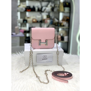 Túi mini da sần bag khoá chữ H