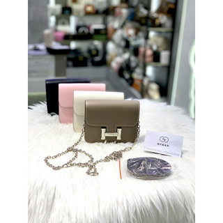 Túi mini da sần bag khoá chữ H