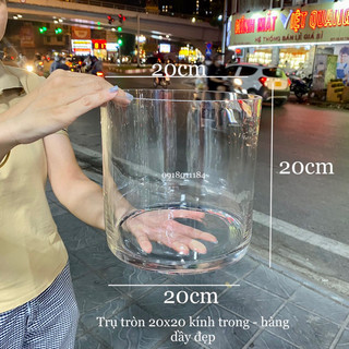 ✔️TRỤ TRÒN THUỶ TINH SIZE  TO- Kính Trong dầy đẹp - Hàng nhập trung quốc  . Nuôi cá - thuỷ sinh -20x20 -20x30-20x40