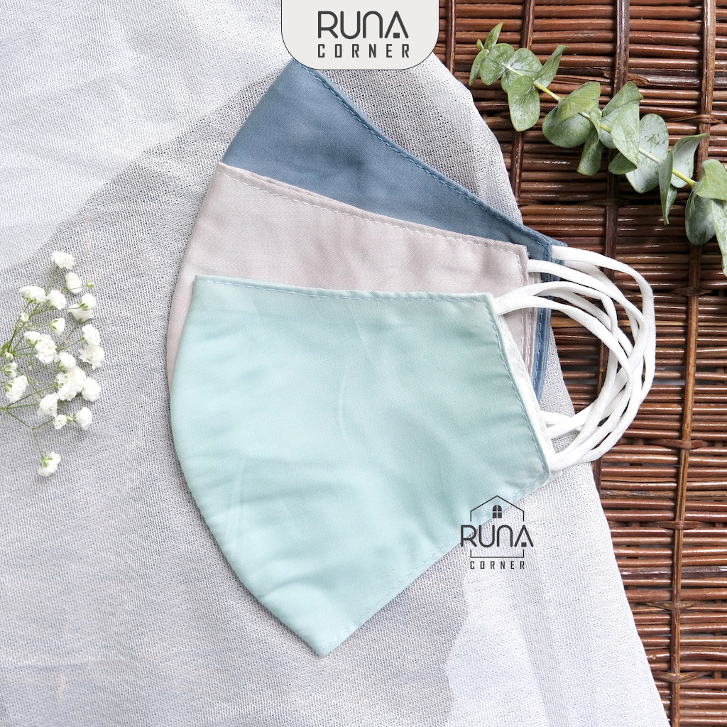 Khẩu Trang Vải Lụa Tencel Mềm Mịn Cao Cấp Khẩu Trang 2 Lớp Chống Bụi