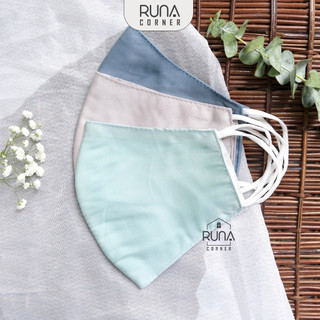 Khẩu trang vải lụa tencel mềm mịn cao cấp khẩu trang 2 lớp chống bụi